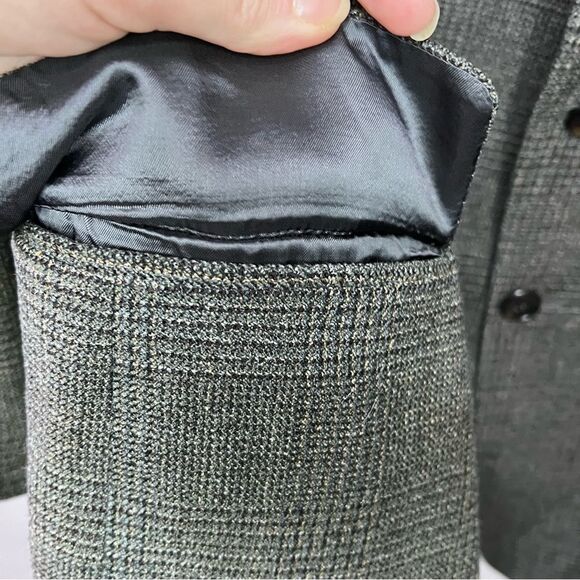 Men's Joseph Abboud 3 Button Tweed Tan/Brown Wool Blazer Size 44R - Picture 4 of 12